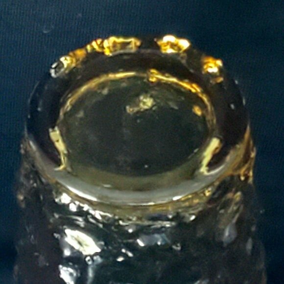 Anchor Hocking Lido Milano Juice Glasses Desert Honey Crinkle set of 2 vintage - Picture 6 of 7